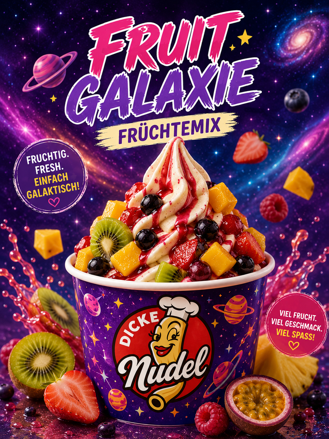 Fruit Galaxie fruit mix ice cream poster